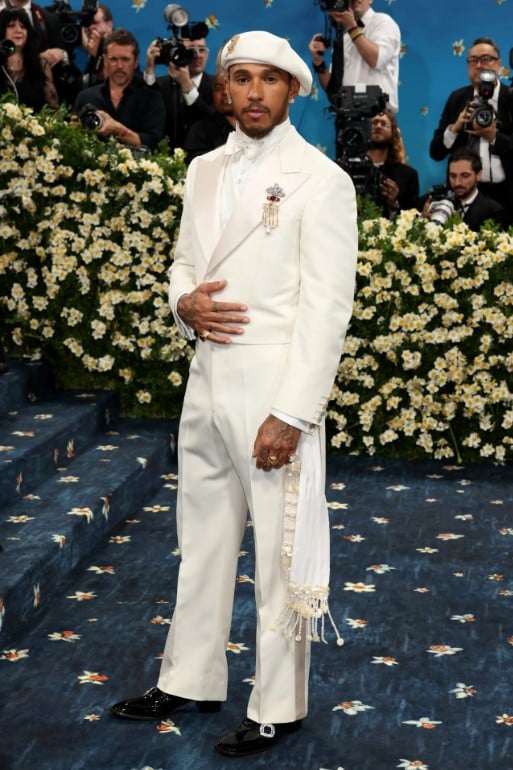 Lewis Hamilton powerful statement jewelry at the Met Gala decoded