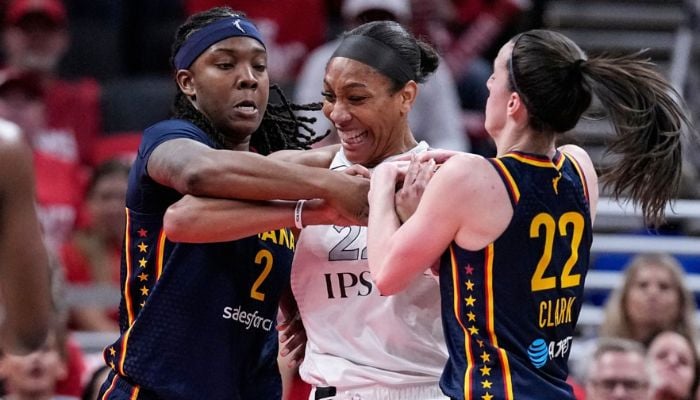 A’ja Wilson explodes at courtside fan in heated Aces loss to Fever