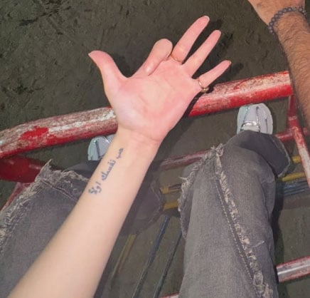 Hania Amirs unique Arabic tatttoo has a beautiful message we all need