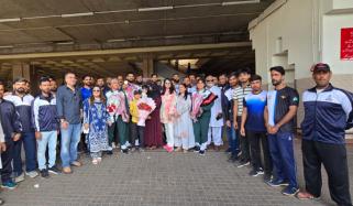 ایشین گیمز: برونز میڈل جیتنے والے شوٹر جی ایم بشیر پاکستان پہنچ گئے، شاندار استقبال