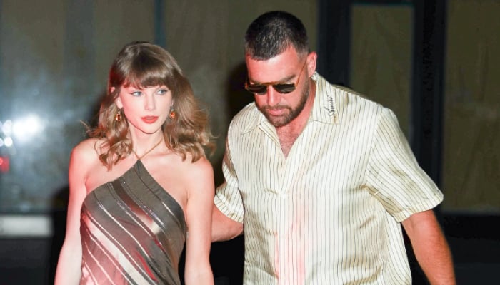 Taylor Swift embraces bewitching glamour in net dress for Travis Kelce’s 37th birthday