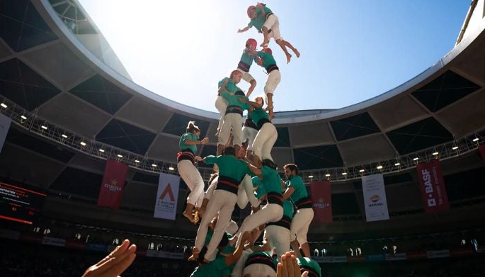 Castellers de Vilafranca make history with first-ever 9-story human tower