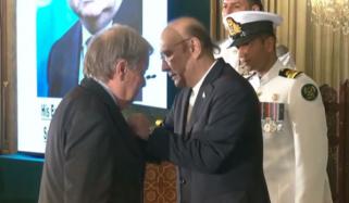 سیکریٹری جنرل یواین انتونیو گوتریس کو نشان امتیاز سے نواز دیا گیا