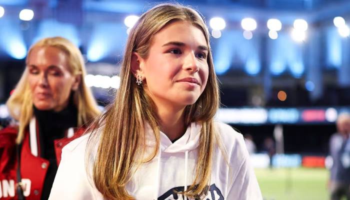 Kai Trump reveals casual campus style at first college football game