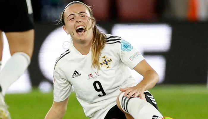 Simone Magill proves mums can play: Northern Ireland captain back training with baby Skye