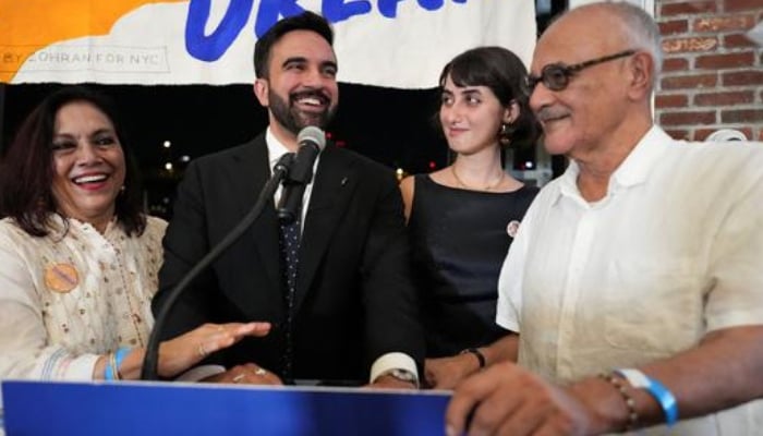 Mamdani with his family