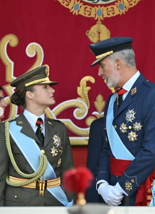 King Felipe and Princess Leonor in their uniforms