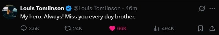 Louis Tomlinson / X