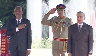 وزیرِ اعظم ہاؤس میں مالدیپ کے صدر کے اعزاز میں استقبالیہ، گارڈ آف آنر پیش