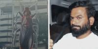 دہلی میں 30 فٹ لمبے کاکروچ کا پتلا نذرِ آتش، ابھیجیت دیپکے کا طنزیہ ردِعمل